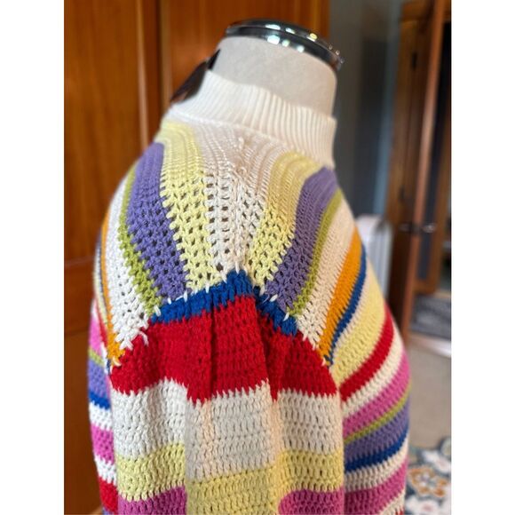 RARE- Farm Rio Handmade Crochet Sweater – Size Small –NWOT - Picture 13 of 16